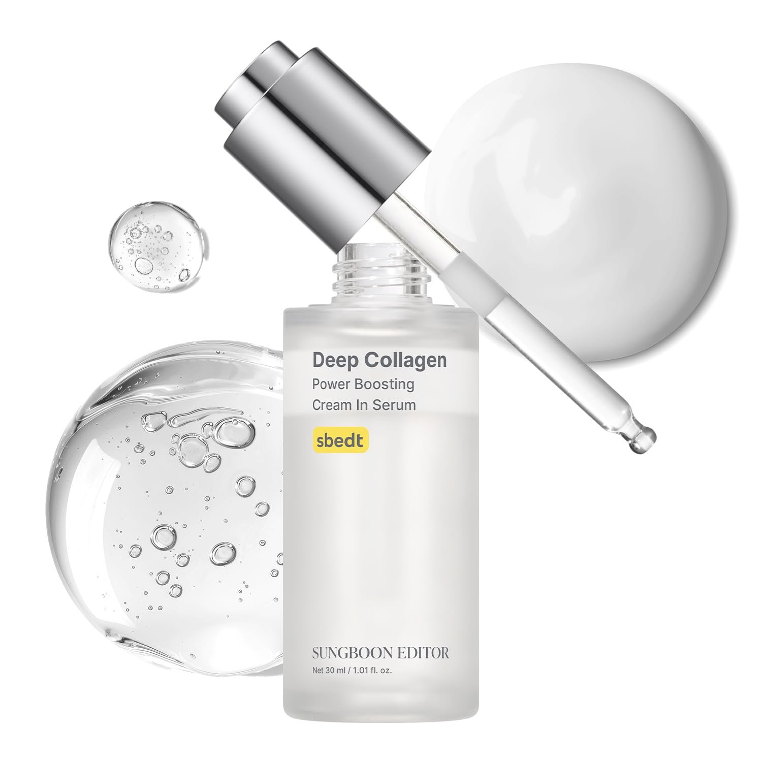 SUNGBOON EDITOR Deep Collagen Serum, 5% Volufiline + 58% Low Molecular Collagen + 2% Niacinamide, Hydrating & Smoothing Face Serum, Korean Skincare, 1.01 fl oz, Gifts for Women