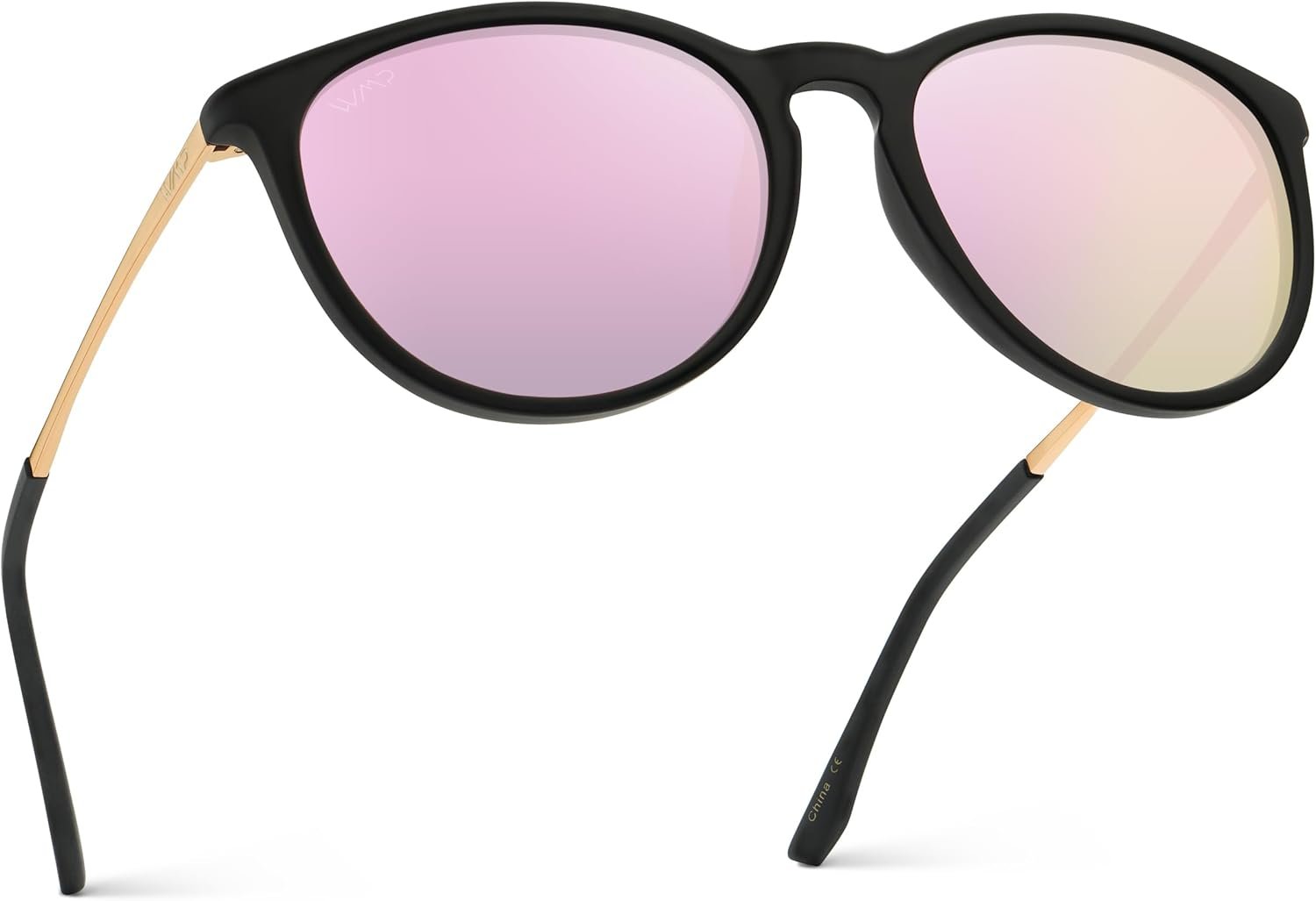 WearMe Pro Round Polarized Sunglasses for Women – UV400 Protection, Lightweight Frame, Vintage Retro Style