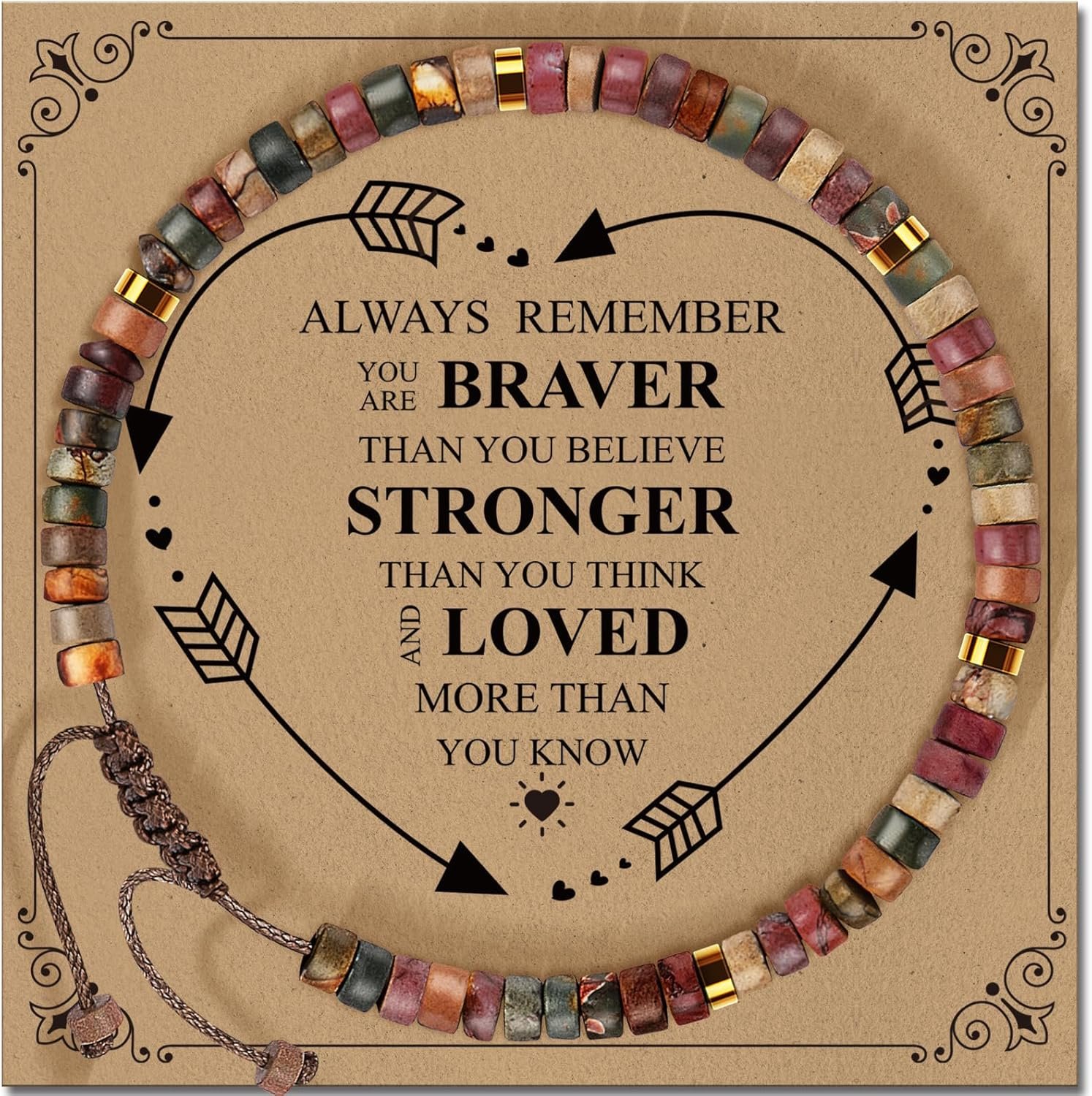 Inspirational Gifts Bracelets for Women: Mothers Day Birthday Gifts for Mom Women Friends Sister – Healing Natural Stone Beads Bracelets Thinking of you Get Well Soon Gift for Women