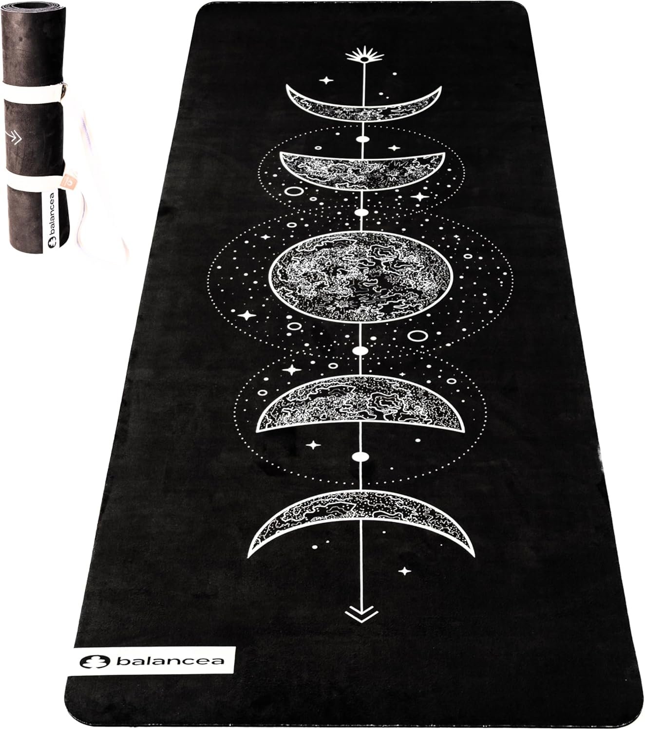 Yoga Mat With Strap 5mm Non Slip Suede & TPE – Eco-Friendly Fitness & Exercise Mat for Home Gym, Pilates, Hot Yoga, and Meditation – Lightweight Durable 72 x 24 inch Workout Mat for Women, Men