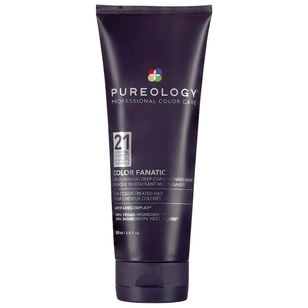 Pureology Color Fanatic Multi-Tasking Deep-Conditioning Mask – For Damaged and Color-Treated Hair, Multibenefit Hair Mask, Sulfate-Free & Vegan