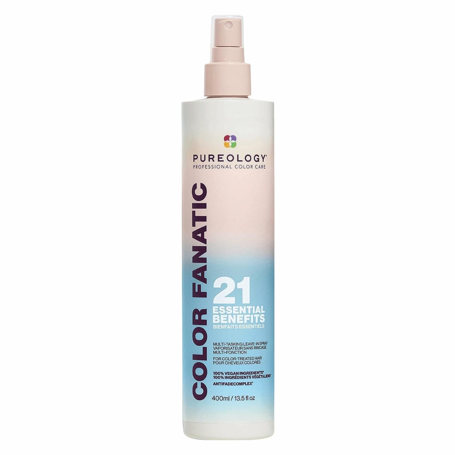 Pureology Color Fanatic Multi-Tasking Leave-In Spray – Detangling & Frizz Control, 21 Benefits for All Hair Types, Heat Protection, Infused with Coconut & Camellia Oils, Color Safe, Vegan