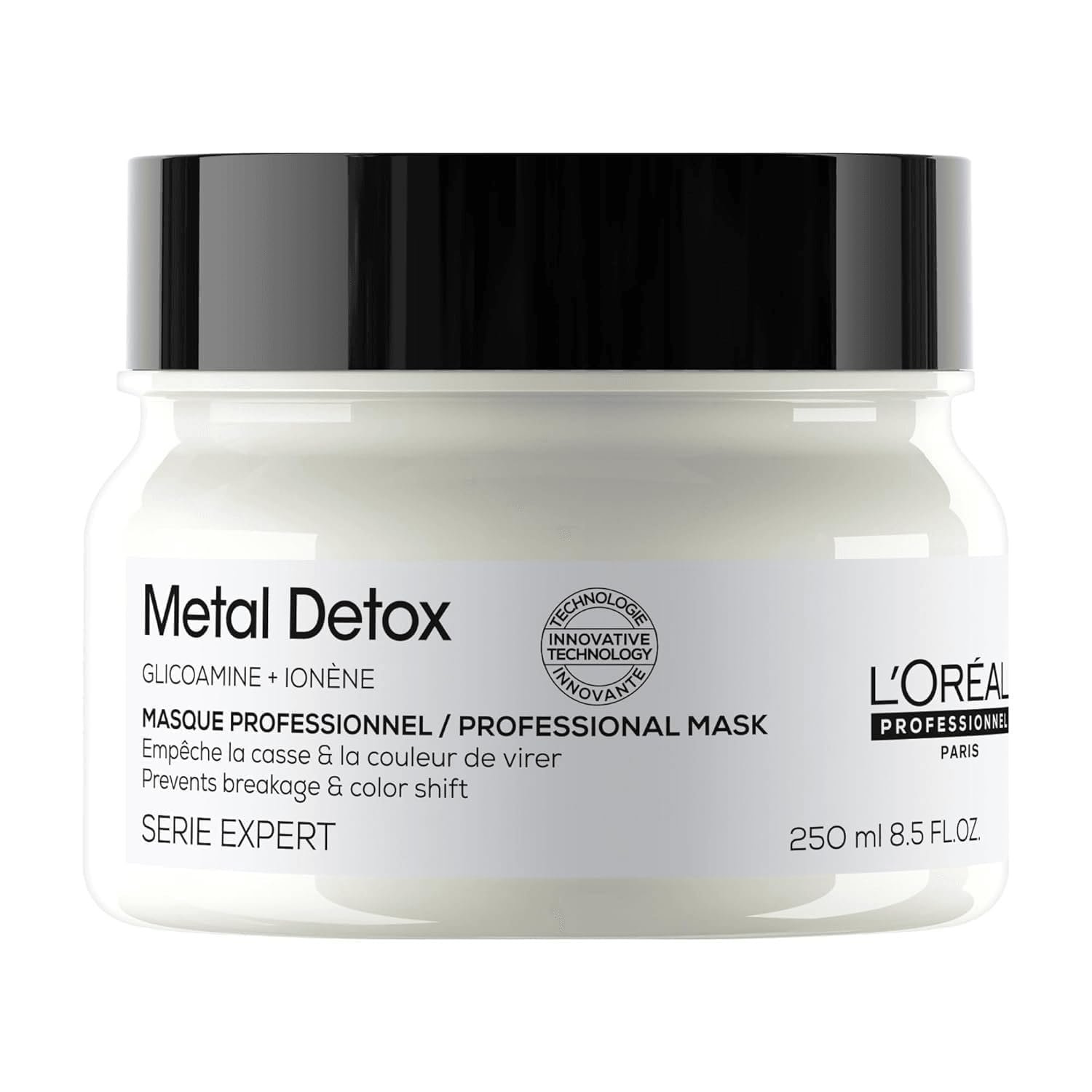L’Oreal Professionnel Metal Detox Mask – Hydrating Hair Mask For Dull & Brittle Hair, Prevents Damage & Color Fading