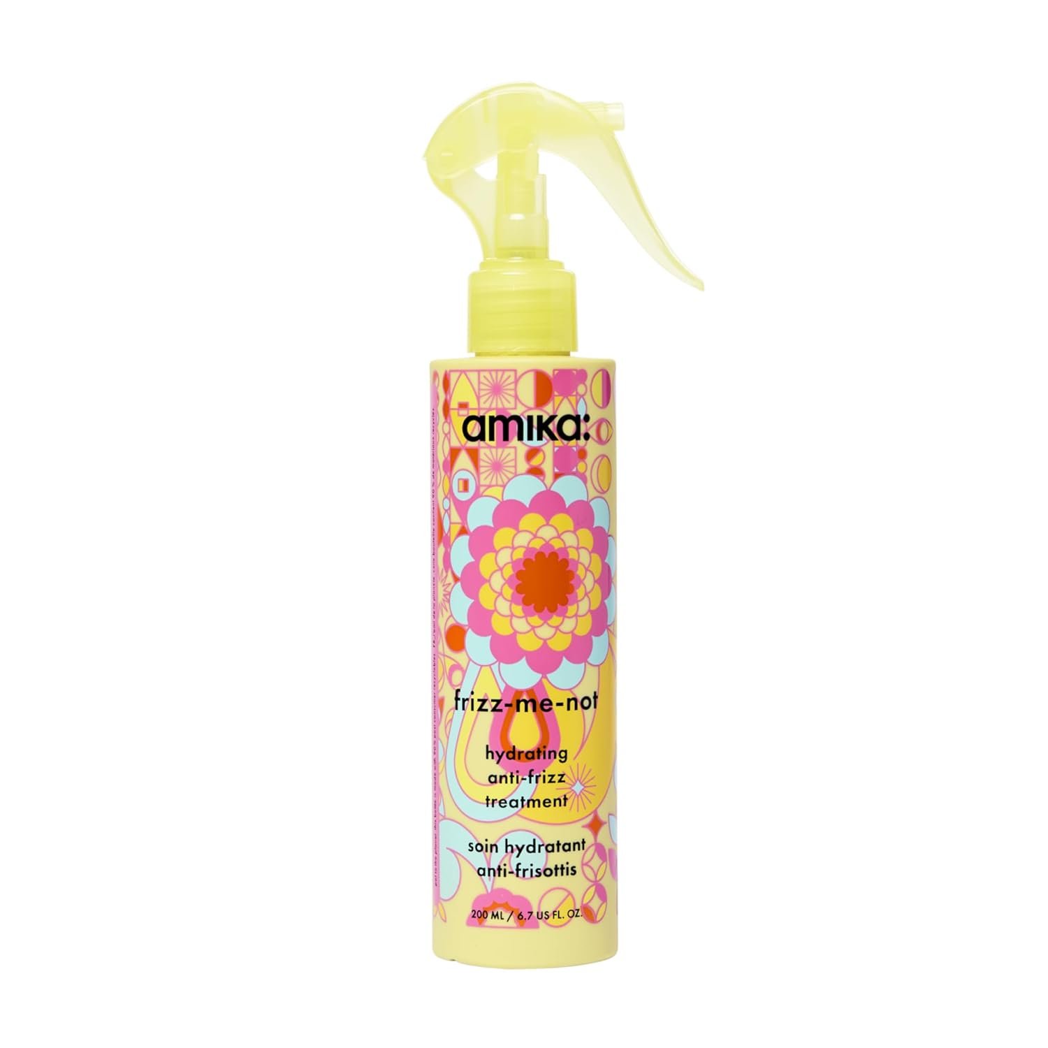 amika frizz-me-not hydrating anti-frizz treatment | lightweight hydrating spray for medium to thick coarse hair types 2a-4c, humidity + heat protection, smooth frizz for up to 3 days