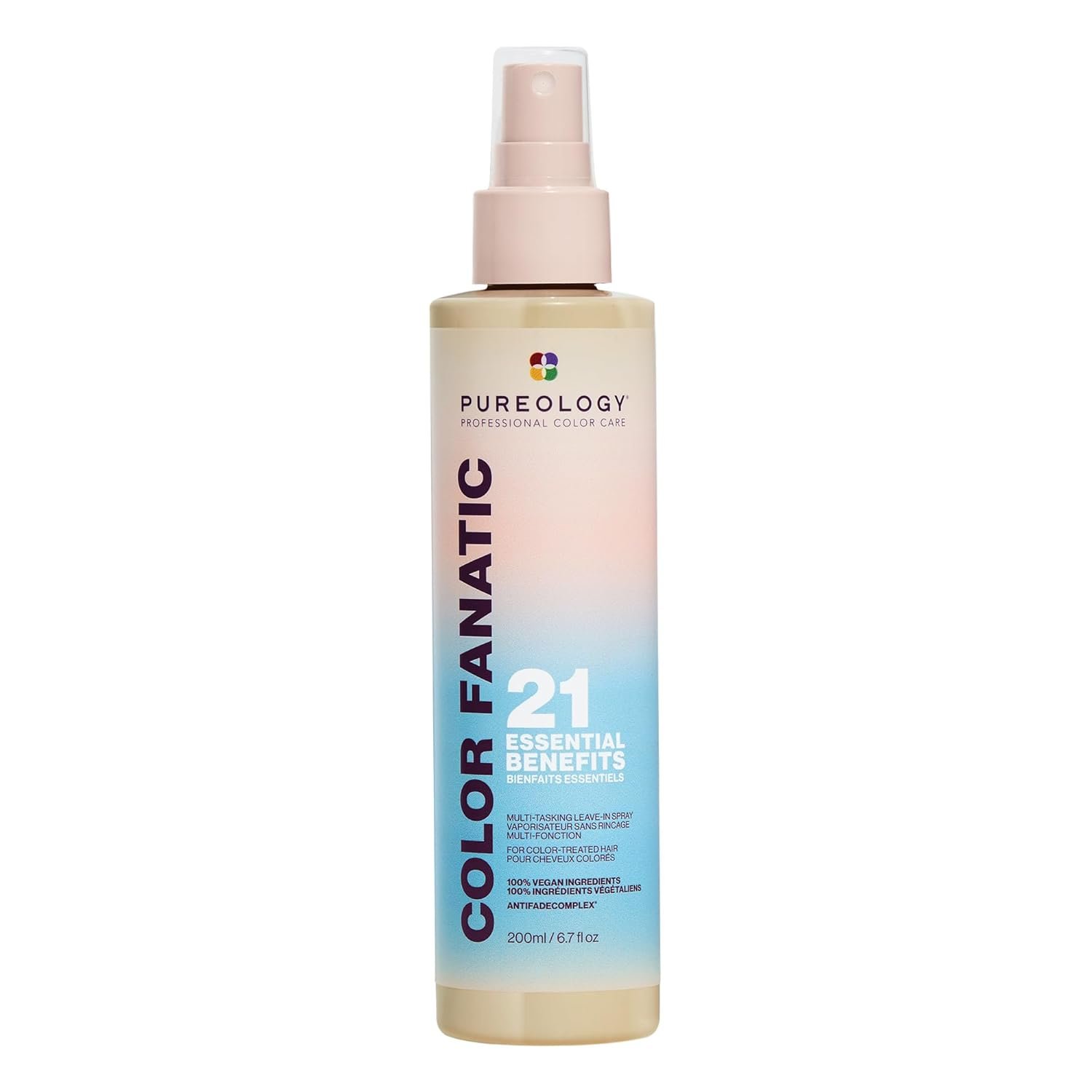 Pureology Color Fanatic Multi-Tasking Leave-In Spray – Detangling & Frizz Control, 21 Benefits for All Hair Types, Heat Protection, Infused with Coconut & Camellia Oils, Color Safe, Vegan