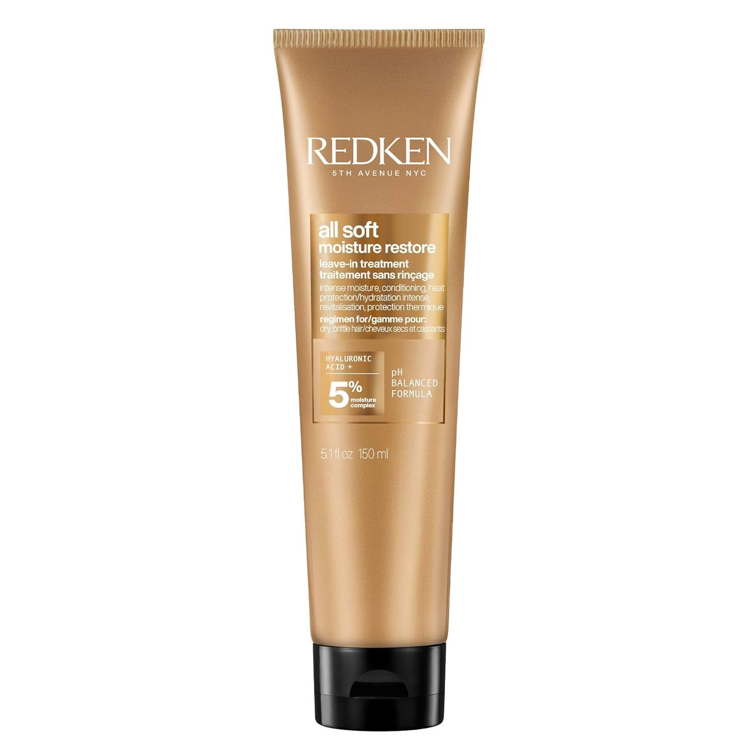 Redken All Soft Moisture Restore Leave-In Treatment For Dry, Brittle Hair – Hair Treatment For Humidity, Heat and Frizz Protection