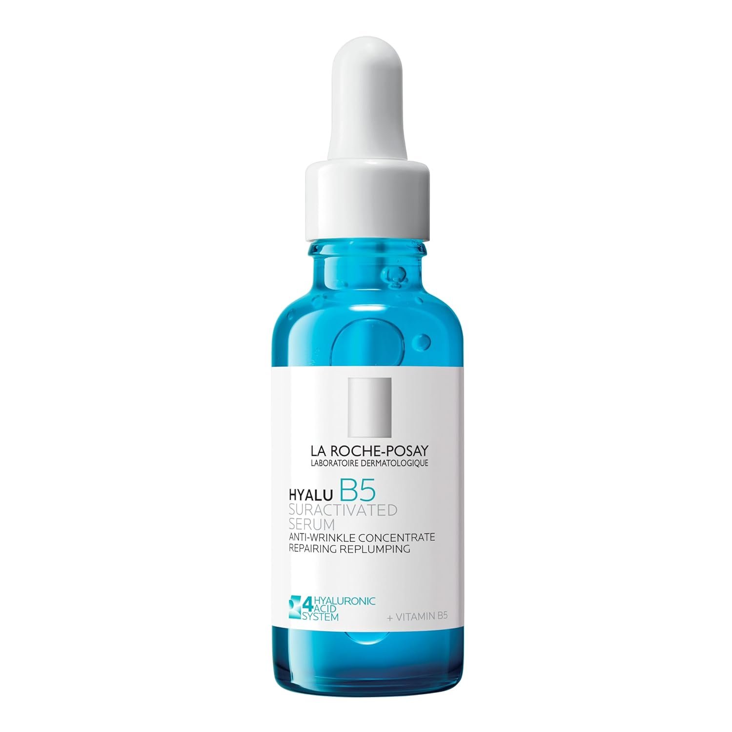 La Roche-Posay Hyalu B5 Pure Hyaluronic Acid Serum for Face, Vitamin B5 + Hyaluronic Acid + Madecassoside, Hydrating Serum Visibly Plumps Skin, Sensitive Skin Safe, Anti Aging, Oil-Free